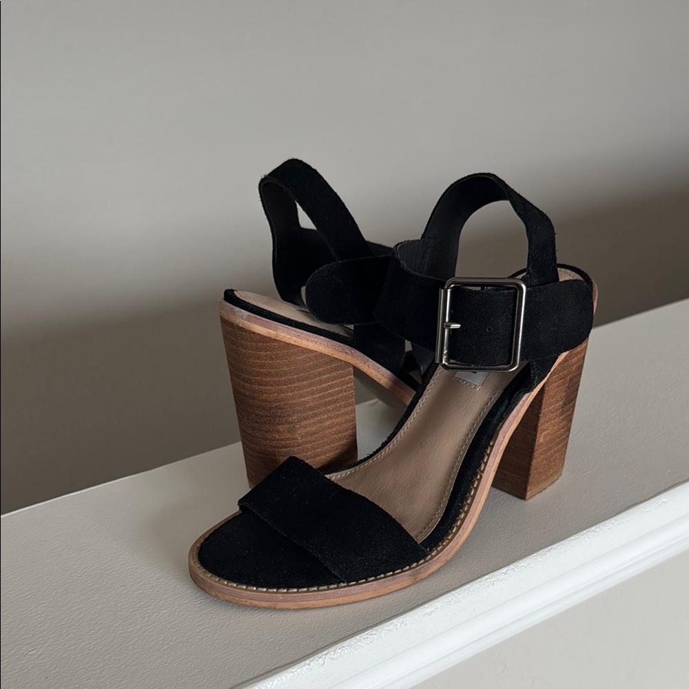 Steve Madden Black Block Heel Sandals